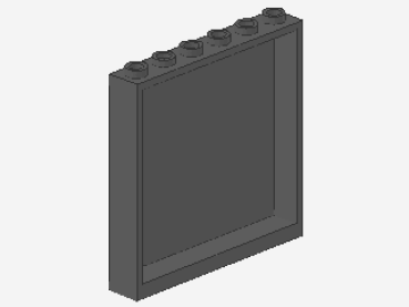 Lego Panel 1 x 6 x 5 (59349) dark bluish gray